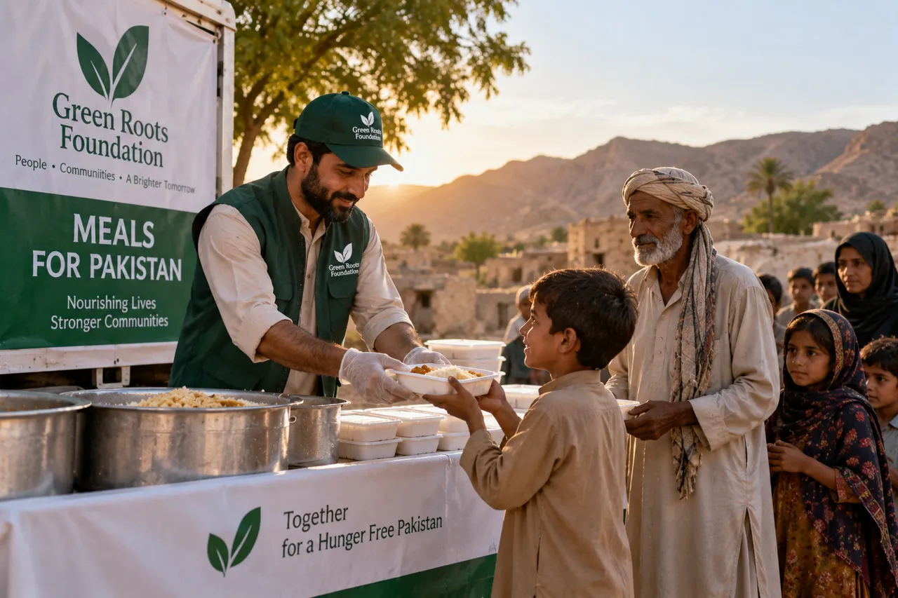 distributing meals in pakistan