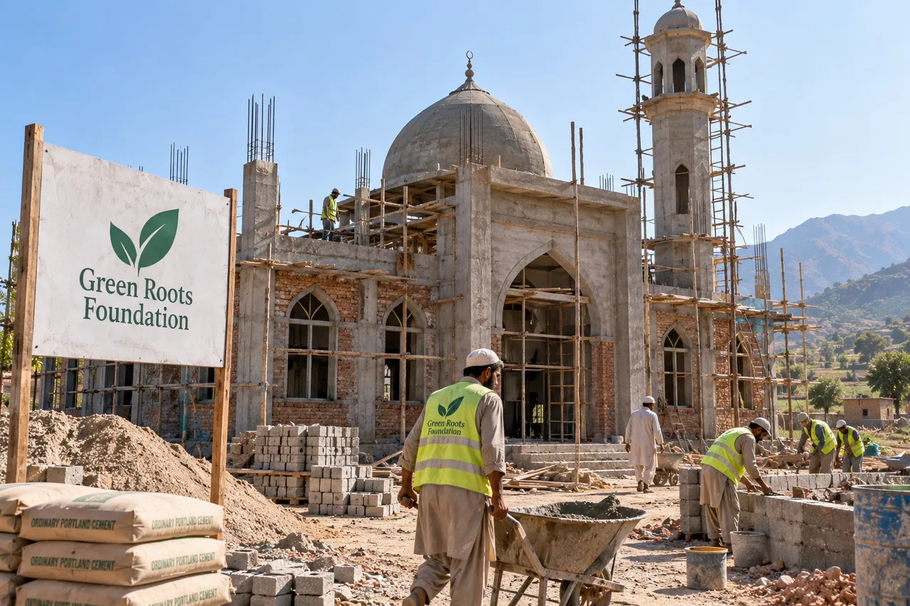 under construction masjid in pakistan